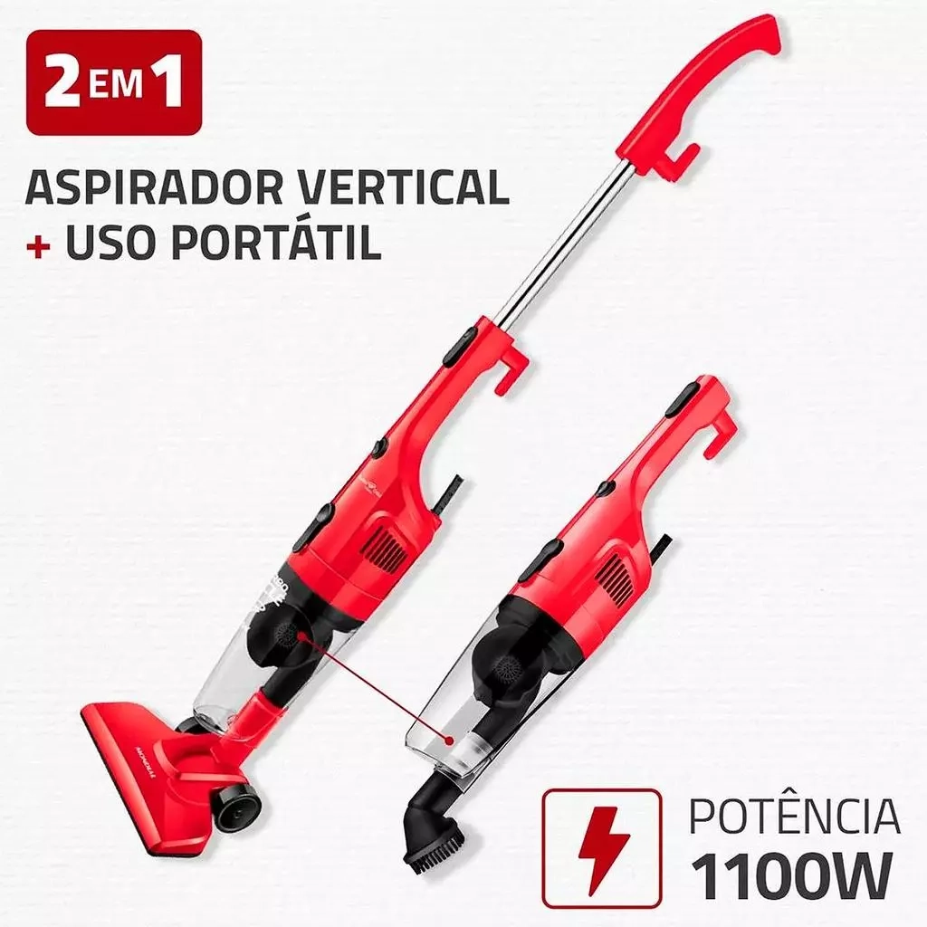 Aspirador de Pó Vertical Britânia 2 em 1 1250W BAS1290V Bivolt - Imagem 5